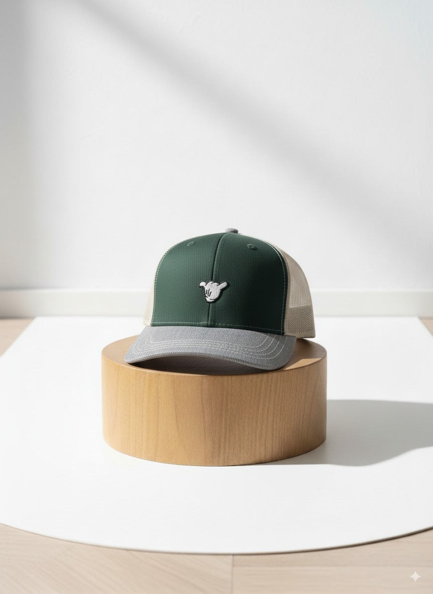 Gorra SHAKA Trucker Green & Grey
