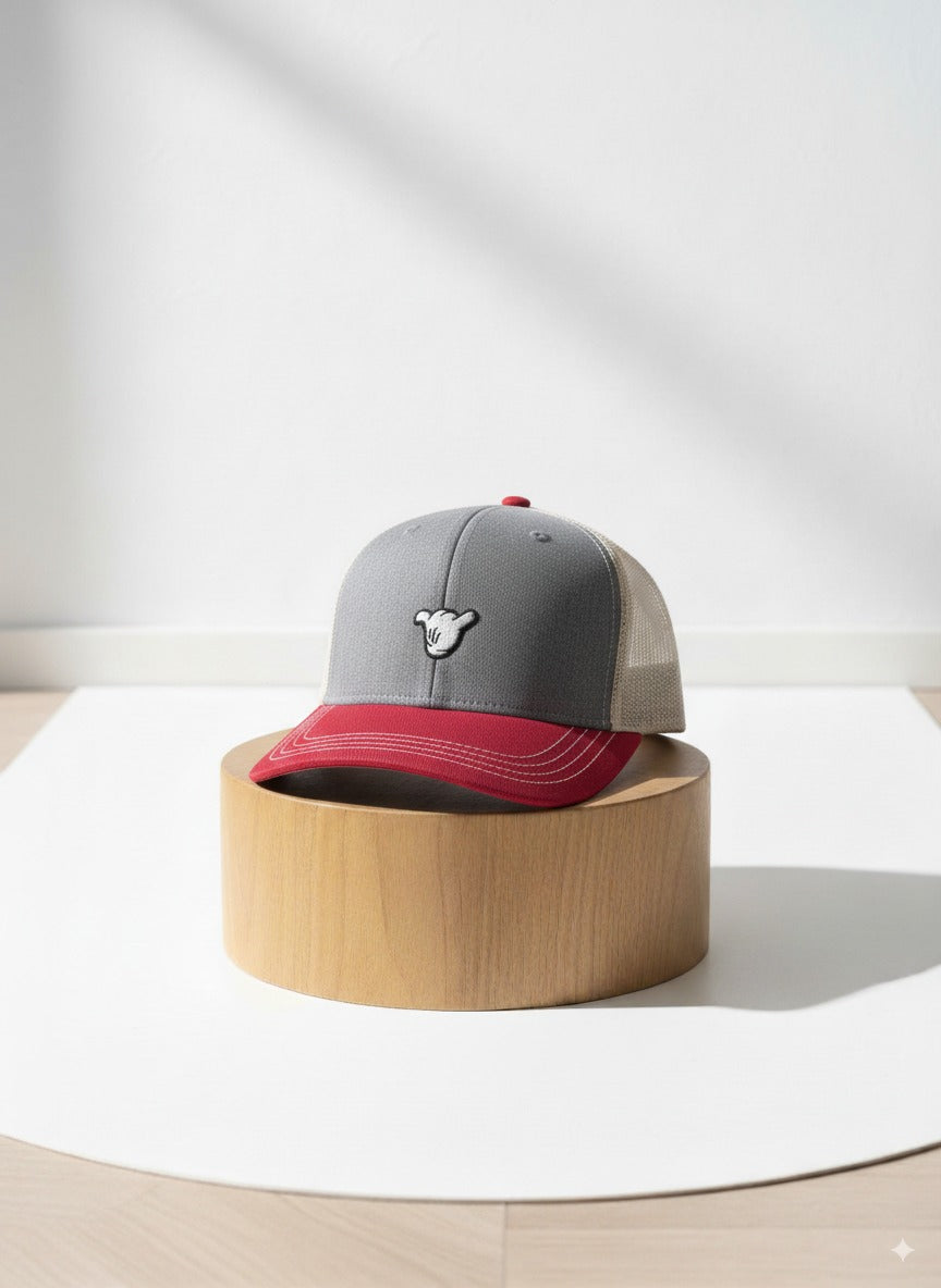Gorra SHAKA Trucker Red & Grey